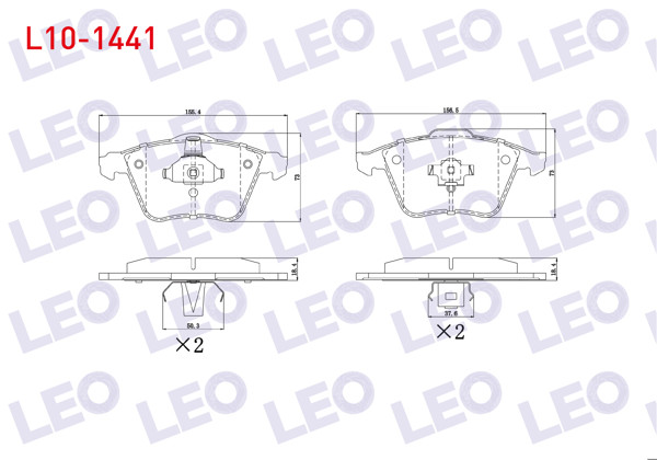 LEO L10-1441 | Fren Balata Ön Volvo S40 II (Ms) 1.6İ 2004-2012 / S40 II (Ms) 2.0İ 2004-2012