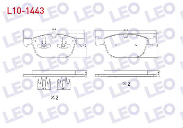 LEO L10-1443 | Fren Balata Ön Volvo Xc60 D3 2008 -