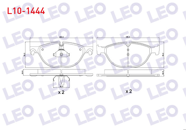 LEO L10-1444 | Fren Balata Ön BMW 5 Serisi (F10) 535 D 2010-/ (F10) 530 D 2010-/ (F10) 535 İ 2010-/ 7 Serisi 730 İ 2009-/ 740 İ 2009-/ 6 Serisi (F13) 640 İ 2010-/ 6 Serisi (F12) 640 İ 2011 -