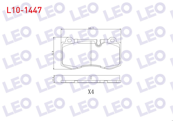 LEO L10-1447 | Fren Balata Ön Mercedes S Serisi (W221) S 320 CDI 2005-2013 / Mercedes S Serisi (W221) S 350 2005-2013