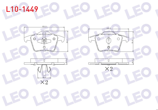 LEO L10-1449 | Fren Balata Arka Volvo Xc90 I 2.5 T 2002-2014