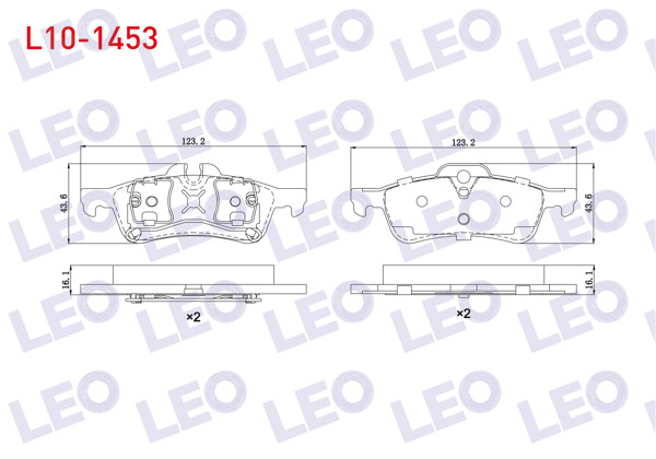 LEO L10-1453 | Fren Balata Arka Mini Mını (R50,R53) Cooper 1.6İ 16V 16.10mm 2001-2006