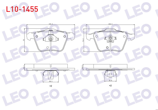 LEO L10-1455 | Fren Balata Ön Volvo Xc90 I 2.5 T 2002-2014