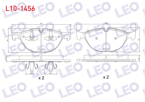 LEO L10-1456 | Fren Balata Ön BMW X5 (E70) 4.8İ 2007-2012 / BMW X6 (E71,E72) 3.5 D 2008-/ BMW X6 (E71,E72) 4.4İ 2008 -