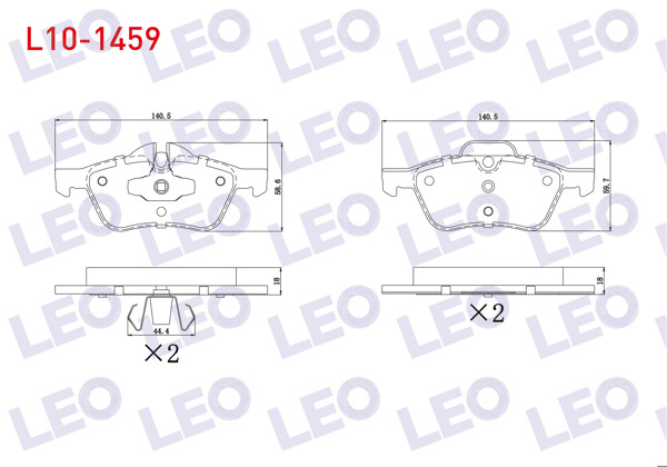 LEO L10-1459 | Fren Balata Ön Mini Mını (R50,R53) Cooper 1.6İ 16V 18.30mm 2001-2006