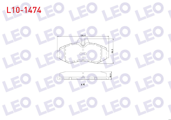 LEO L10-1474 | Fren Balata Ön Mercedes Vito (638) 108 CDI 1997-2003 / Vito (638) 110 CDI 1997-2003