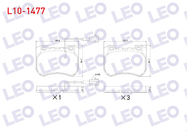 LEO L10-1477 | Fren Balata Fişli On Alfa Romeo 159 1.8 Mpı-1.8 Tbı-1.9 Jtdm-1.9 Jtb-2.0 Jtdm 2006-2011