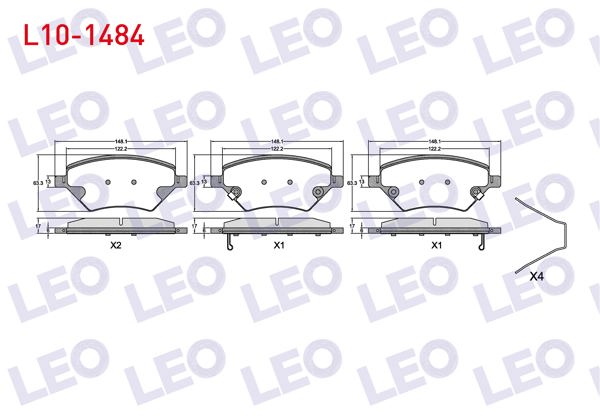LEO L10-1484 | Fren Balata Ön Ikazlı Chery Omoda 5 2023-/ Tıggo 8 Pro 2023 -