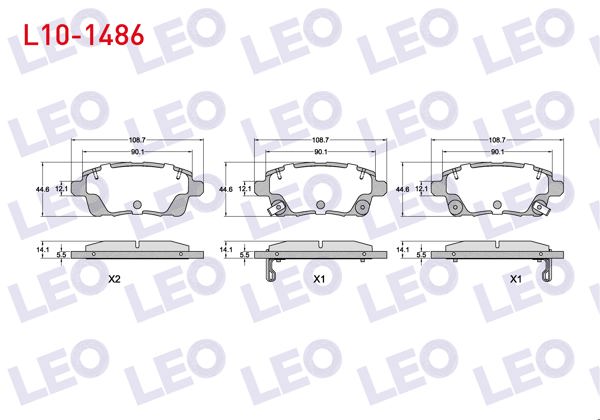 LEO L10-1486 | Fren Balata Arka Ikazlı Chery Tıggo 7 Pro 2023 -