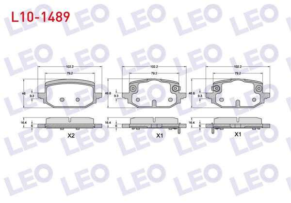 LEO L10-1489 | Fren Balata Arka Nissan Qashqai III (J12) 1.3 Dıg-T 2021 -