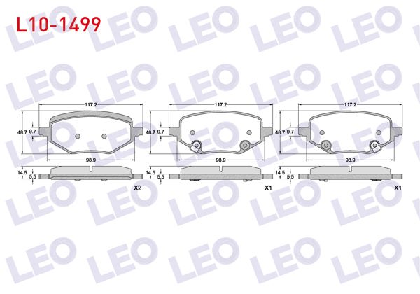 LEO L10-1499 | Fren Balata Arka Ikazlı Mg Zs-Zs Ev 2019 -