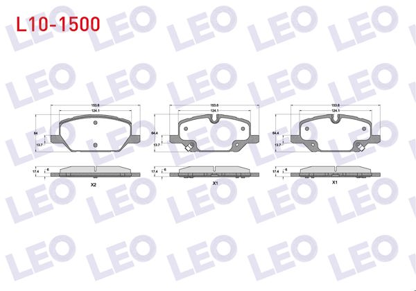 LEO L10-1500 | Fren Balata Ön Ikazlı Opel Insignia B 1.5T-1.6 CDTI-2.0 CDTI-2.0T 17 Jant 2017 -