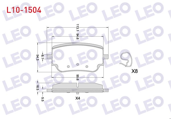 LEO L10-1504 | Fren Balata Arka Mercedes A 180 D-200 (W177) 2018 -