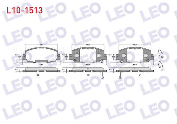 LEO L10-1513 | Fren Balata Ön Ikazlı Honda Cr-V V 2016 -