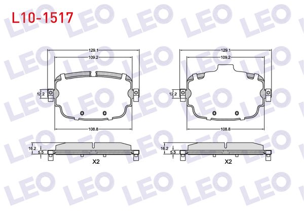 LEO L10-1517 | Fren Balata Arka Audi Q7 3.0 TDI 2015 -