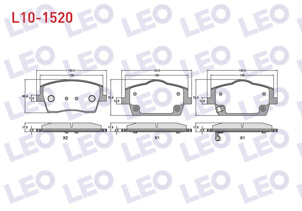 LEO L10-1520 | Fren Balata Ön Volvo Xc40 2018 -