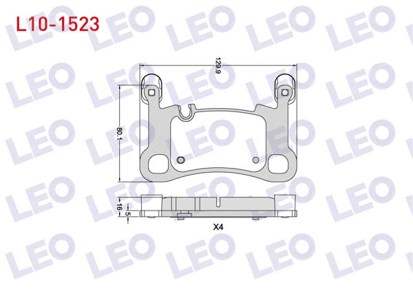 LEO L10-1523 | Fren Balata Arka Ikazlı Porsche Cayenne (9Ya) 2.9 S-3.0 TDI-3.0 Hybird-4.0İ T 2017 -