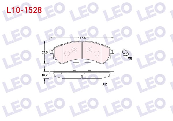 LEO L10-1528 | Fren Balata Arka Ford Ranger 2.0 Ecoblue 2019-/ 3.2 TDCI 2011 -