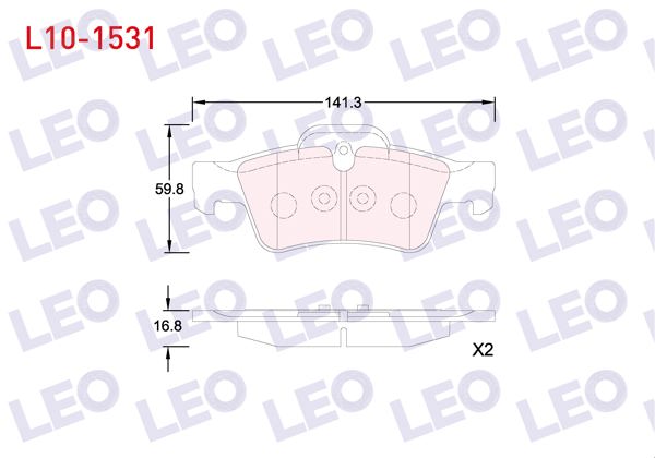 LEO L10-1531 | Fren Balata Arka Mercedes Ml 2005-/ R Serisi (W251,V251) R 320 CDI 2006-/ R Serisi (W251,V251) R 350 2006-/ R Serisi (W251,V251) R 500 2006 -