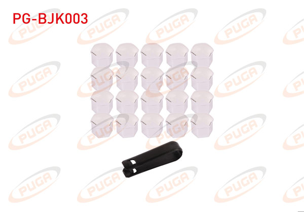 PUGA PG-BJK003 | Bijon Kapak Seti Krom 20 Adet + Cıkartma Aparatı