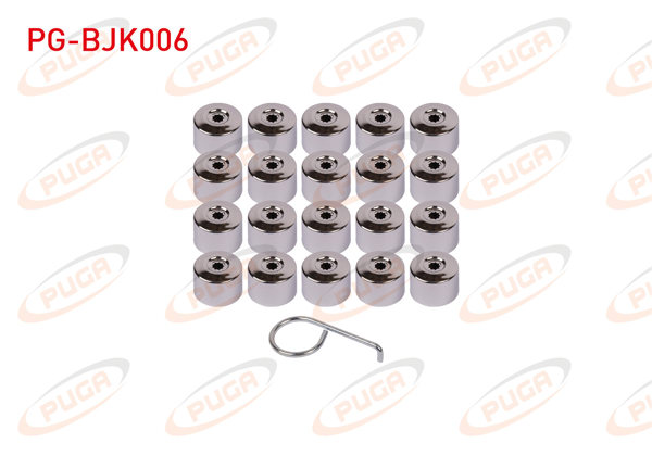 PUGA PG-BJK006 | Bijon Kapak Seti Krom 20 Adet + Cıkartma Aparatı Volkswagen