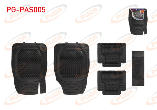 PUGA PG-PAS005 | Paspas Kulaklı Universal Siyah Hasırlı 3D Havuzlu