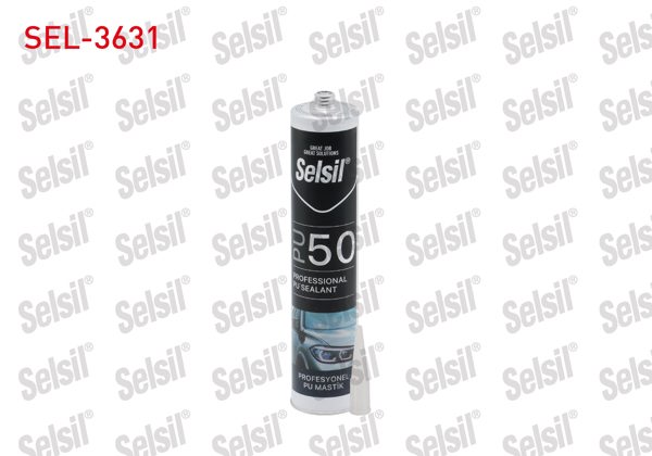SELSIL SEL-3631 | Polıuretan Pu Mastık 50 Sha 280 Ml Siyah | 25 Adet