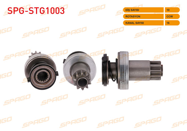 SPAGO SPG-STG1003 | Mars Dişlisi 10 Dıs Ccw 16 Kanal Volkswagen Transporter T4 2.5 D 1995-2003 / Bora (1J2) 1.9 TDI 1998-2005 / Golf III 1.9 TDI 1991-1999