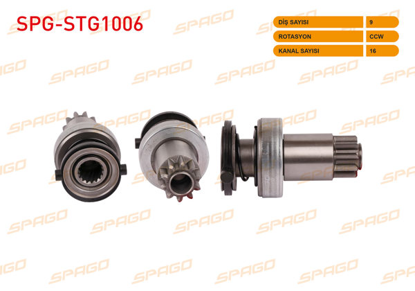 SPAGO SPG-STG1006 | Mars Dişlisi 9 Dıs Ccw 16 Kanal Audi A4 (8E2) 1.8-2.0 2000-2004 / Volkswagen Golf IV 1.4 1997-2005 / Skoda Octavia (1U2) 1.8 T 1996-2004