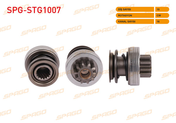 SPAGO SPG-STG1007 | Mars Dişlisi 10 Dıs Cw 16 Kanal Ford Focus II 1.4-1.6 2004-2011 / C Max 1.6 2007-2011 / Fiesta IV-V 1.3-1.6 1996-2008 / Fusion 1.6 2002-2010