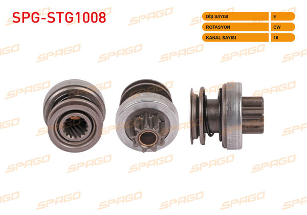 SPAGO SPG-STG1008 | Mars Dişlisi 9 Dıs Cw 16 Kanal Opel Astra F-G 1.4-1.6 1991-2005 / Fiat Stilo 1.6 2001-2010 / Audi A4 (8E2) 1.8T 2000-2004 / Mercedes C (W202) 1993-2000 / C (W203) 2000-2006