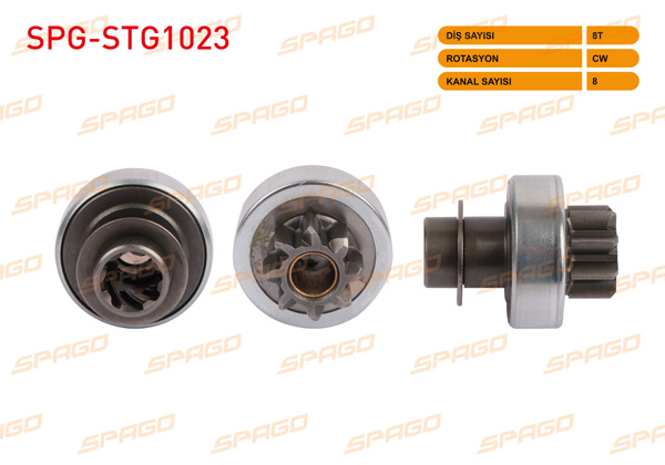 SPAGO SPG-STG1023 | Mars Dişlisi 8 Dıs Cw 8 Kanal Hyundai Accent I II 1.3-1.5 94-05 / Elantra III 1.6 00-06 / Kia Rio 1.3-1.5 00-05 / Mazda 626 1.6-2.0 82-87 / 323 1.5-1.6 81-89 / Nissan Micra III 1.2-1.4 03-10