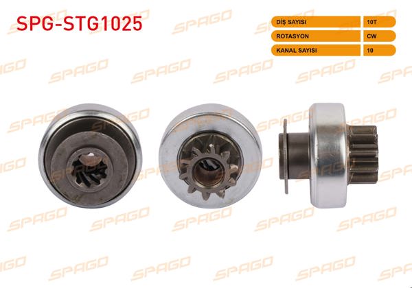 SPAGO SPG-STG1025 | Mars Dişlisi 10 Dıs Cw 10 Kanal Renault Clio II III, Megane II, Kangoo, Fluence 1.5 DCI / Dacia Logan, Sandero 1.5 DCI / Nissan Micra III 1.5 DCI 03-10