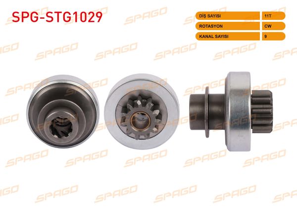 SPAGO SPG-STG1029 | Mars Dişlisi 11 Dıs Cw 9 Kanal Renault Master II 2.5 D 98-01 / Traffic II 1.9 DCI 01-06 / R19 1.9 D 88-92 / R21 1.7 89-94 / Clio III 1.5 DCI 10-14