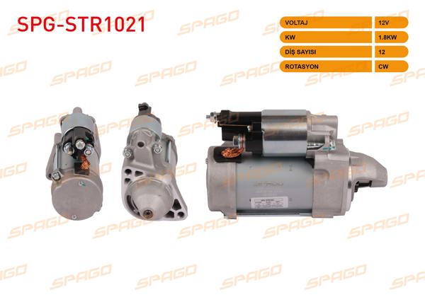 SPAGO SPG-STR1021 | Marş Motoru 12V 1.8Kw 12 Dıs Cw (Str6195) Sprinter 09-13-Vito 10-13-C (W204)-E (W212) (2.2 CDI Araclar İçin)