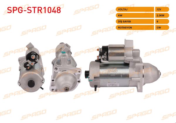 SPAGO SPG-STR1048 | Marş Motoru 12V 2.3Kw 9 Dıs Cw (Str8013) Ducato 2.8 JTD 02-06 / Boxer 2.8 HDI 02-06 / Jumper 2.8 HDI 02-06