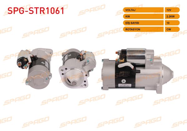 SPAGO SPG-STR1061 | Marş Motoru 12V 2.2Kw 10 Dıs Cw (Str6048c) Hyundai H100 2.5 D 00-06 / Mitsubishi L200 L300 2.5 D 01 -