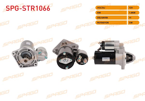 SPAGO SPG-STR1066 | Marş Motoru (B Tipi) 12V 1.4Kw 11 Dıs Cw (Str6042) Fiat Dks