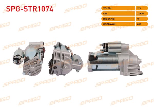 SPAGO SPG-STR1074 | Marş Motoru 12V 2.2Kw 19 Dıs Cw (Str5230) Transit 2.0 2.4 D 00-14-Mondeo III 00-07 / Jaguar X-Type I 2.0 2.2 D