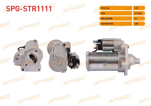 SPAGO SPG-STR1111 | Marş Motoru 12V 2.3Kw 11 Dıs Cw (Str3490) Focus II III-Mondeo IV V / S40 S60 S80 (Dizel Start-Stoplu Araclar İçin)