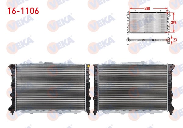 VEKA 161106 | Su Radyatörü Mekanik Alfa Romeo 156 (932) 1.6 1.8 1997-2005