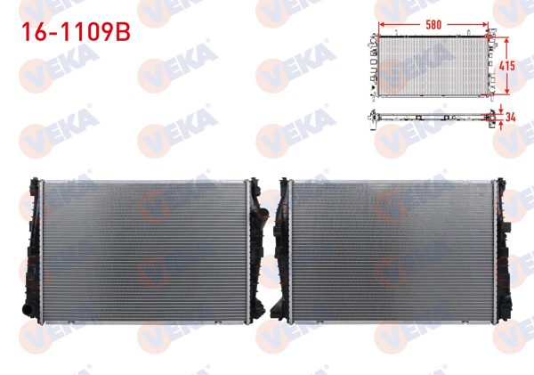 VEKA 16-1109B | Su Radyatörü Brazing Alfa Romeo 159 (939) 1.9 Jtdm A-T / M-T Ac + /-2006-2011