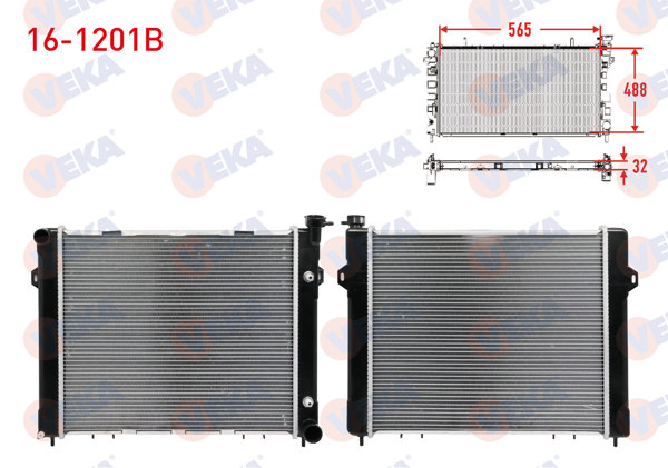 VEKA 16-1201B | Su Radyatörü Brazing Jeep Cherokee 5.2I A-T 1993 -