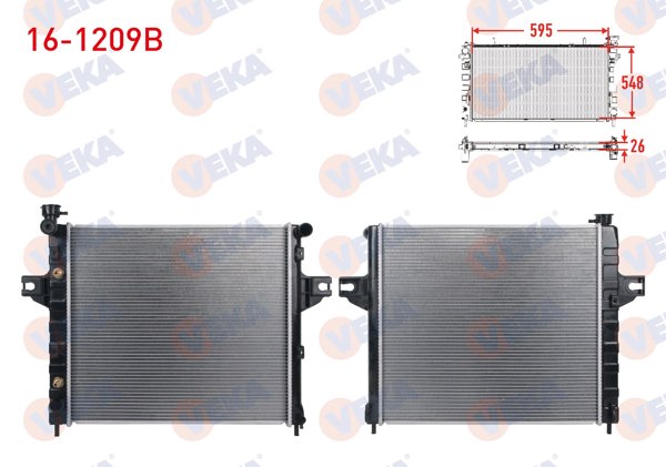 VEKA 16-1209B | Su Radyatörü Brazing Jeep Grand Cherokee II (Wj,Wg) 4.0 A-T / M-T 1998-2005