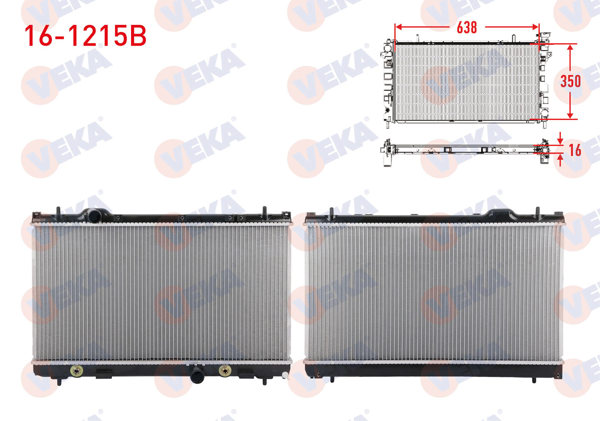 VEKA 16-1215B | Su Radyatörü Brazing Chrysler Neon 2.0 16V 1999-2006 A-T