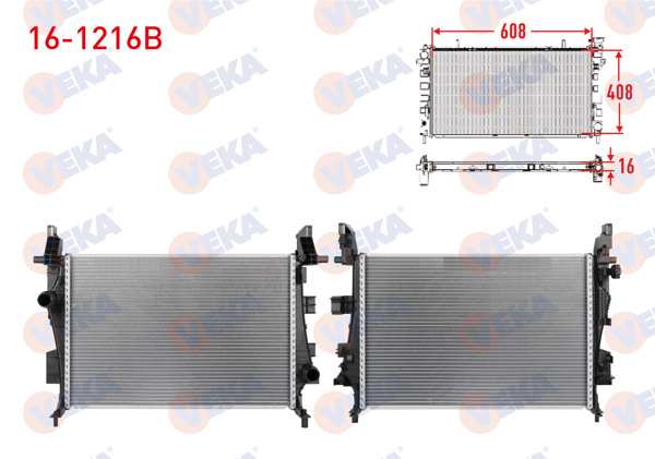 VEKA 16-1216B | Su Radyatörü Brazing Jeep Compass (Mp) 1.4 T 2017-M-T