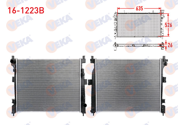 VEKA 16-1223B | Su Radyatörü Brazing Jeep Grand Cherokee (Wk) 3.0 Crd 2011-M-T