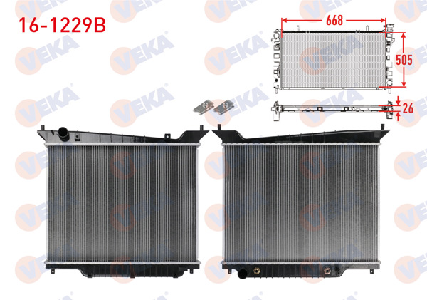 VEKA 16-1229B | Su Radyatörü Brazing Lıncoln Navıgator 5.4 2003-2004 A-T