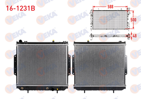 VEKA 16-1231B | Su Radyatörü Brazing Jeep Grand Cherokee 2.7 Crd 2001-2005