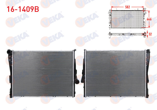 VEKA 16-1409B | Su Radyatörü Brazing BMW 3 Serisi (E46) 316 Ci A-T / M-T Ac + /-1998-2005